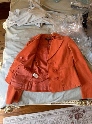 Giacca Mango Arancione Velluto Taglia M