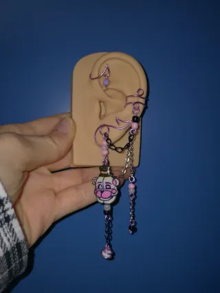 2 Orecchini Clip FNAF-Funtime Freddy