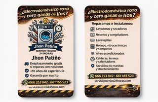 TECNICO LAVADORAS NEVERAS LAVAVAJILLAS SECADORAS