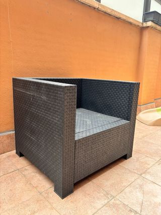 Sillón Chillout Terraza Negro/Gris