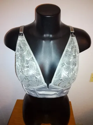 Sujetador 95E gris encaje Nuevo