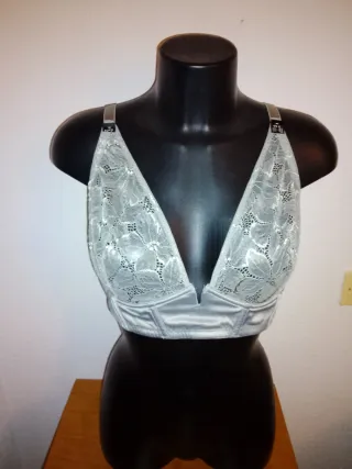 Sujetador 95E gris encaje Nuevo