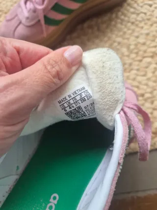 Adidas Gazelle plataforma rosa/verde 37.5