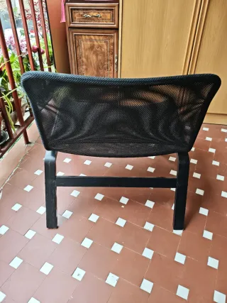 Sedia da terrazza Ikea nera in metallo