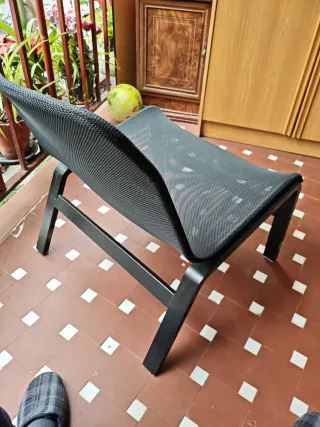 Sedia da terrazza Ikea nera in metallo