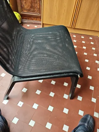 Sedia da terrazza Ikea nera in metallo