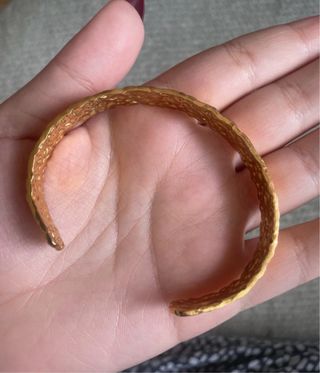 Bracciale in acciaio regolabile dorato