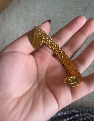 Bracciale in acciaio regolabile dorato