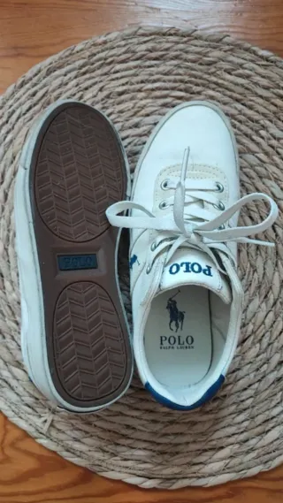 Zapatillas Polo Ralph Lauren Blancas y Azul Marino