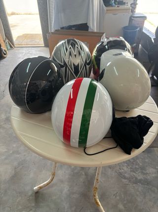 Lote 5 cascos moto tallas chico chica. Poco uso