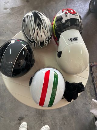 Lote 5 cascos moto tallas chico chica. Poco uso