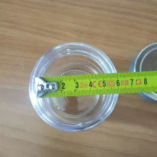3 Barattoli Vetro Coperchio Argento