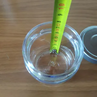 3 Barattoli Vetro Coperchio Argento