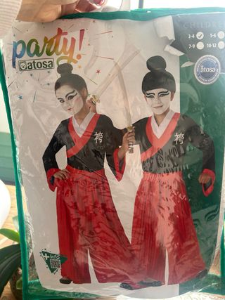Disfraz Samurai Niño Atosa Talla 3-4