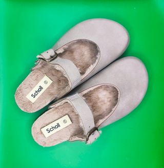 Dr Scholl Zueco Plano Beige Estilo Birkenstock