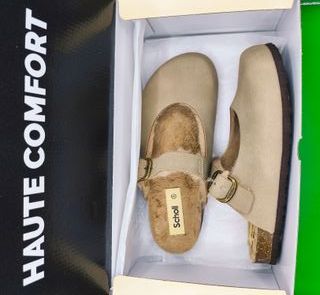 Dr Scholl Zueco Plano Beige Estilo Birkenstock