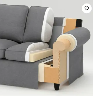 Divano a 2 posti Ikea, Ektorp in grigio