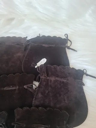 Otto sacchetti Bristol in velluto marrone