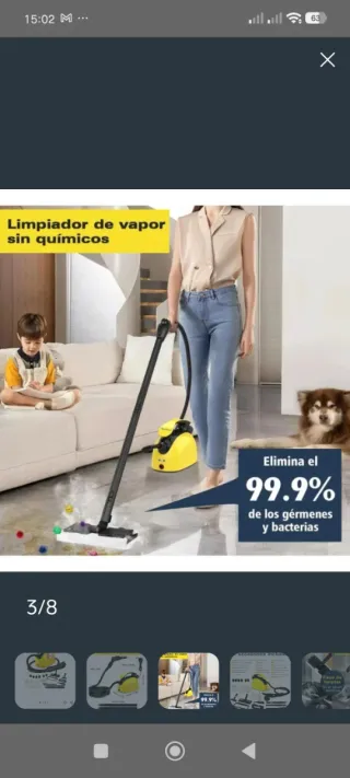 Limpiador a vapor amarillo