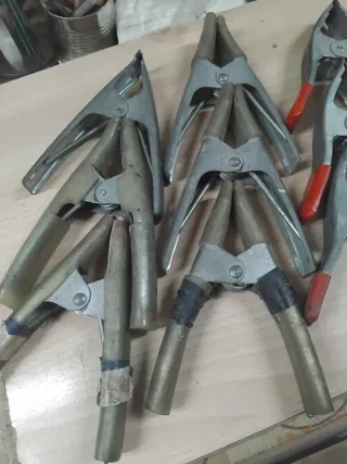 Lote 18 pinzas metálicas para toldos