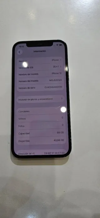 iPhone 12 Batería 100%