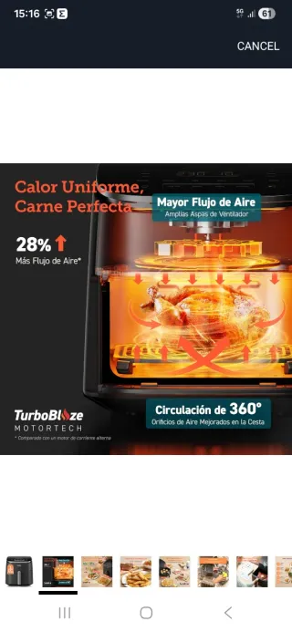 Cosori Air Fryer Turbo Blaze 6L Nueva