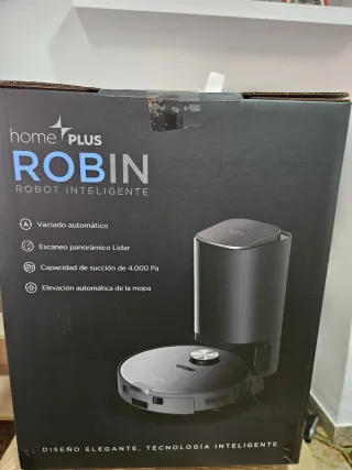Robot Aspirador Robin RA 4 con Base Autodescarga
