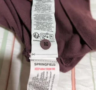 Polo Springfield Talla M Color Berenjena