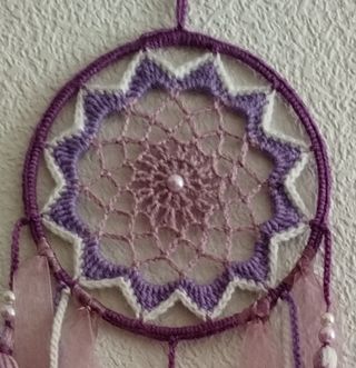 Atrapasueños mediano lila/violeta/crudo - 16x58 cm