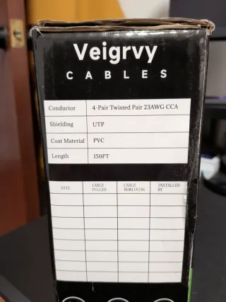 Cable UTP Veigrvv Cat 6 150 FT
