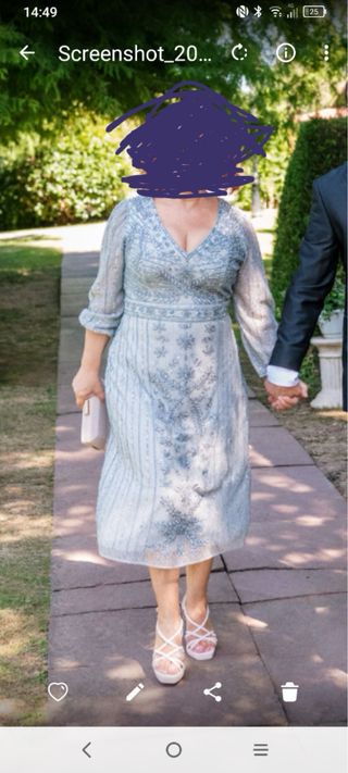 Vestido Rosa Clara Agua narina verdoso