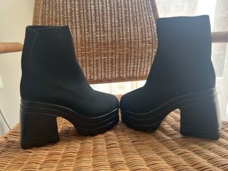 Botines negros plataforma