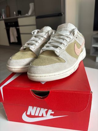 Zapatillas Nike Dunk Low Beige y Rosa