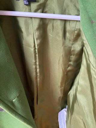 Chaquetón Zara verde doble botonadura