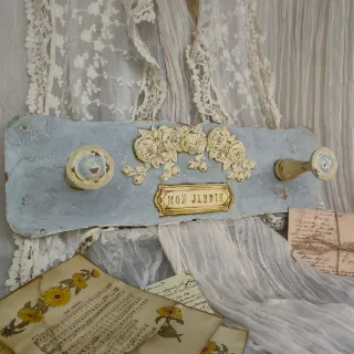 Perchero Shabby Chic Rosas Mon Jardin
