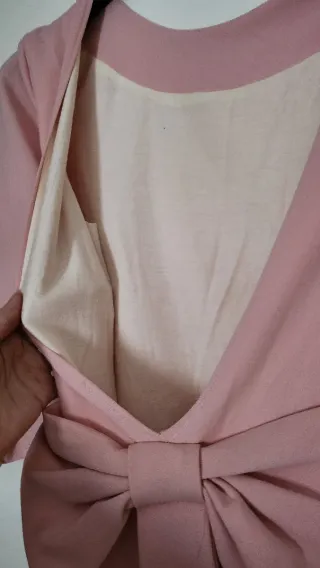 Vestido corto rosa palo