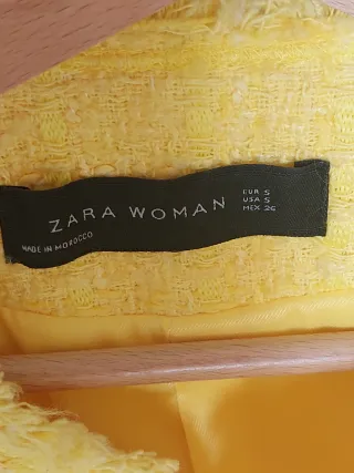 Chaqueta Zara Amarilla Perlas