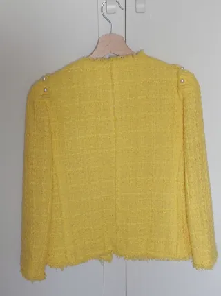 Chaqueta Zara Amarilla Perlas