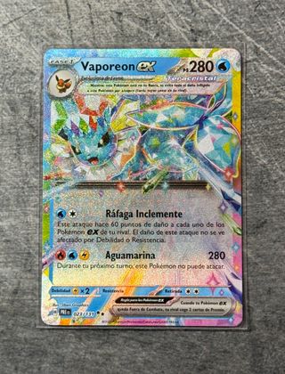 Vaporeon EX Evoluciones Prismaticas Carta Pokemon
