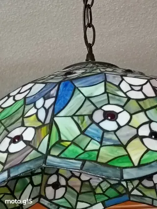 Lámpara Tiffany Vidrio Metal