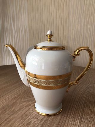 Juego de té Limoges porcelana oro