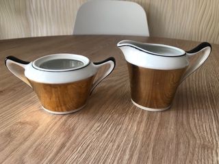 Juego de té Limoges porcelana oro