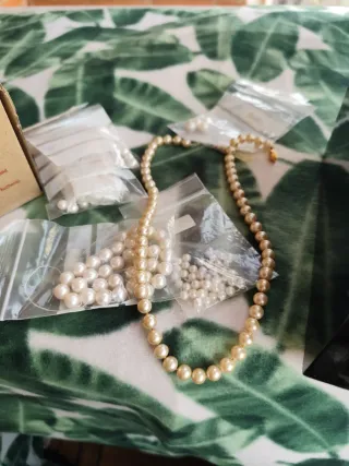 Lote Joyería Piedras Naturales y perlas