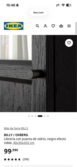 IKEA BILLY - Librería con puerta de cristal