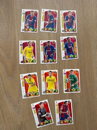 Cromos de fútbol variados