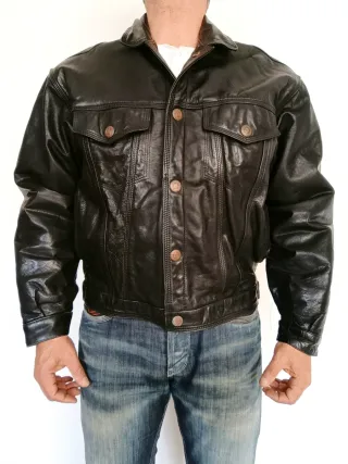 Vaquera tejana cuero auténtico vintage XL Medidas