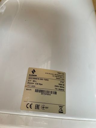 Calentador de agua eléctrico ELPROM