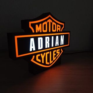Lámpara Harley Davidson personalizada