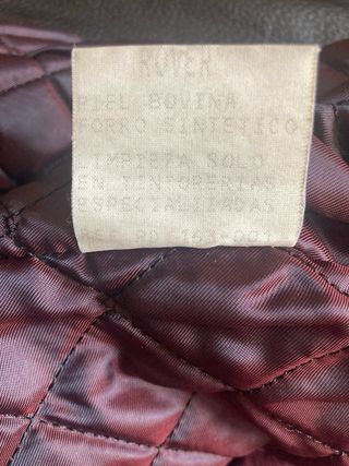 Cazadora de piel marrón de Inca, Mallorca.