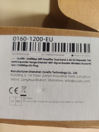 NUEVO Repetidor WiFi 1200Mbps Dual Band 2.4G/5G